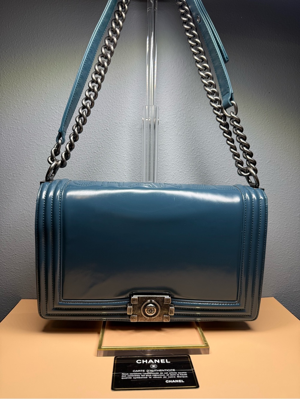 CHANEL Blue Reverso Boy